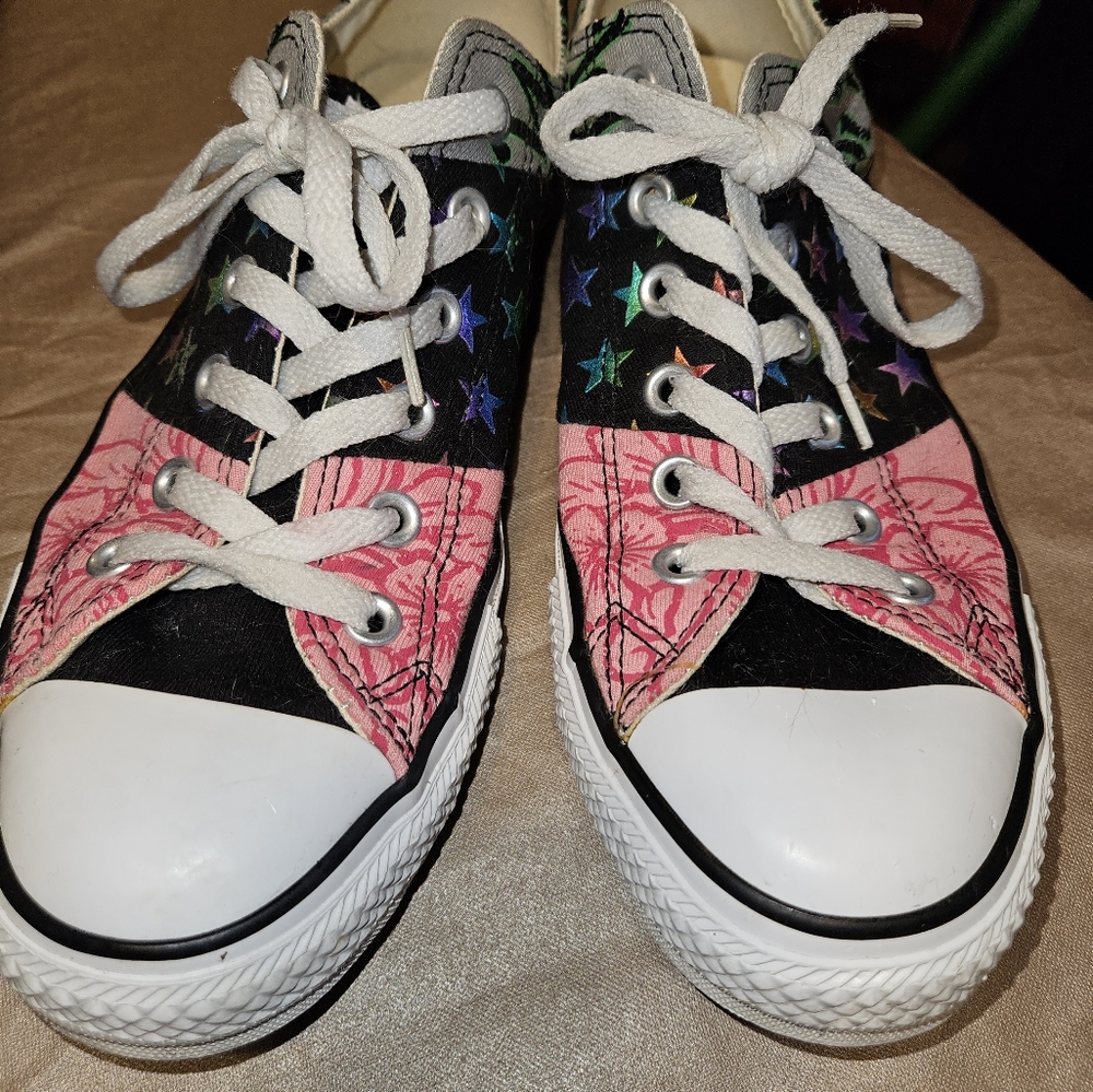 Converse All Star World Tour 1985 Sneakers size 9 women, with Iridescent stars - Picture 4 of 7